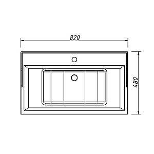 Тумба с раковиной Caprigo Valletta 80 два ящика, бланж для ванной в интернет-магазине Sanbest