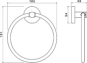 Полотенцедержатель Aquatek Европа AQ4112MB черный матовый купить в интернет-магазине сантехники Sanbest