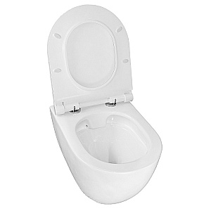 Унитаз подвесной Azario Geno AZ-2196-D белый, безободковый, с крышкой микролифт купить в интернет-магазине Sanbest