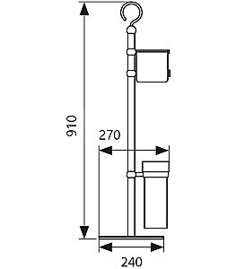 Стойка для ванной Kaiser KH-4610 бронза купить в интернет-магазине сантехники Sanbest