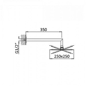 Верхний душ Cezares PORTA-TDDQ-NOP чёрный купить в интернет-магазине сантехники Sanbest
