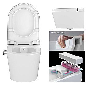 Унитаз подвесной VitrA Nest 5176B003-6233 белый, безободковый, функция биде, с крышкой микролифт купить в интернет-магазине Sanbest