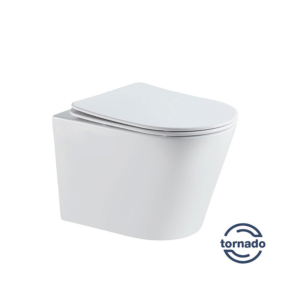 Унитаз Vincea Piatti VT1-11T безободковый, смыв торнадо, с крышкой микролифт, белый купить в интернет-магазине Sanbest