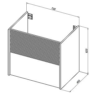 Тумба с раковиной Aquanet Вита 330476 70 белый матовый для ванной в интернет-магазине Sanbest