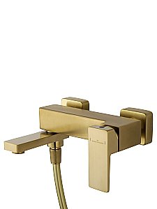 Смеситель для ванны с душем WONZON & WOGHAND CUBE 2.0 WW-88037068-BG брашированное золото купить в интернет-магазине сантехники Sanbest