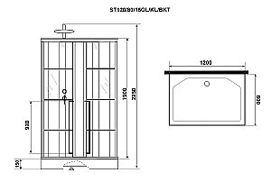 Душевая кабина Niagara Standart ST120/80/15Q/KL/BKT 120х80 купить в интернет-магазине Sanbest