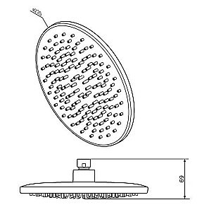 Верхний душ AM.PM Gem F0590000 купить в интернет-магазине сантехники Sanbest