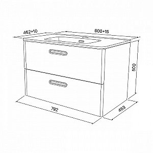 Тумба с раковиной IDDIS Brick BRI80W0i95K 80 белая для ванной в интернет-магазине Sanbest