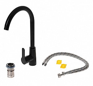 Смеситель для кухни Agger Splendid A0900144 матовый черный купить в интернет-магазине сантехники Sanbest