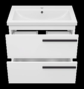 Тумба с раковиной Misty Ненси - 70 П-Нен-09070-012Я белая для ванной в интернет-магазине Sanbest