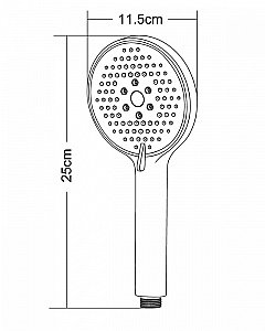 Душевая лейка Orange S13HSb черный купить в интернет-магазине сантехники Sanbest