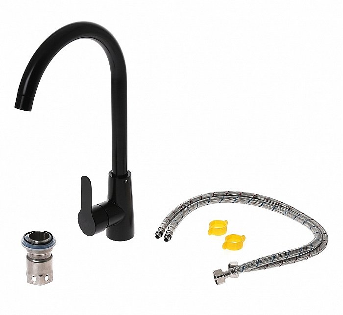 Смеситель для кухни Agger Splendid A0900144 матовый черный купить в интернет-магазине сантехники Sanbest