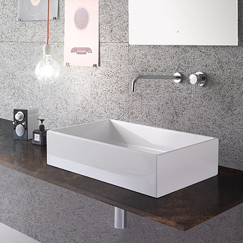 Раковина накладная Globo Forty3 60 FO062.BI*0 белая купить в интернет-магазине Sanbest