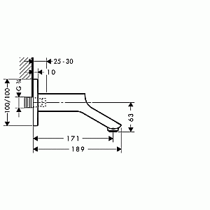 Излив для ванны Axor Urquiola 11430000 купить в интернет-магазине сантехники Sanbest