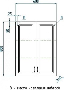 Шкаф Style Line Олеандр-2 60 белый для ванной в интернет-магазине сантехники Sanbest