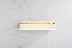 Полка с двумя крючками Boheme Q MATT GOLD 10965-MG золото матовое купить в интернет-магазине сантехники Sanbest