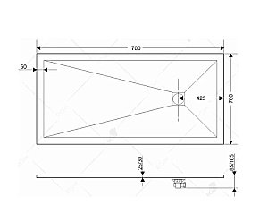 Душевой поддон RGW Stone Tray ST-0177B 70х170 16152717-04 черный купить в интернет-магазине Sanbest