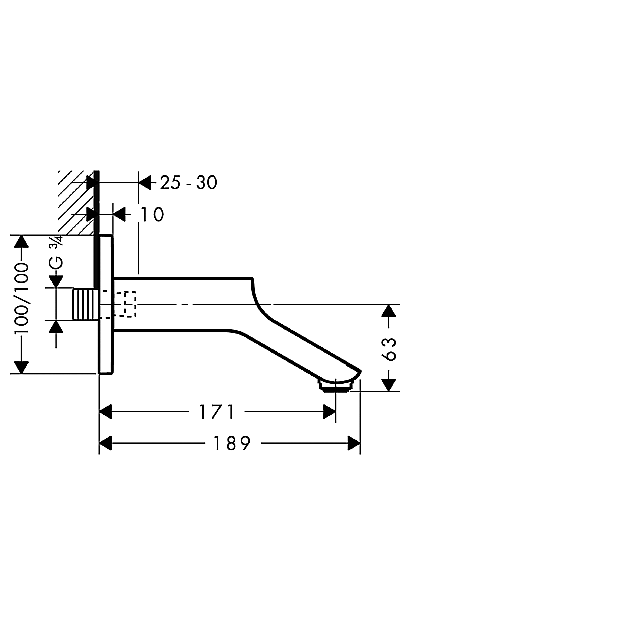 Излив для ванны Axor Urquiola 11430000 купить в интернет-магазине сантехники Sanbest