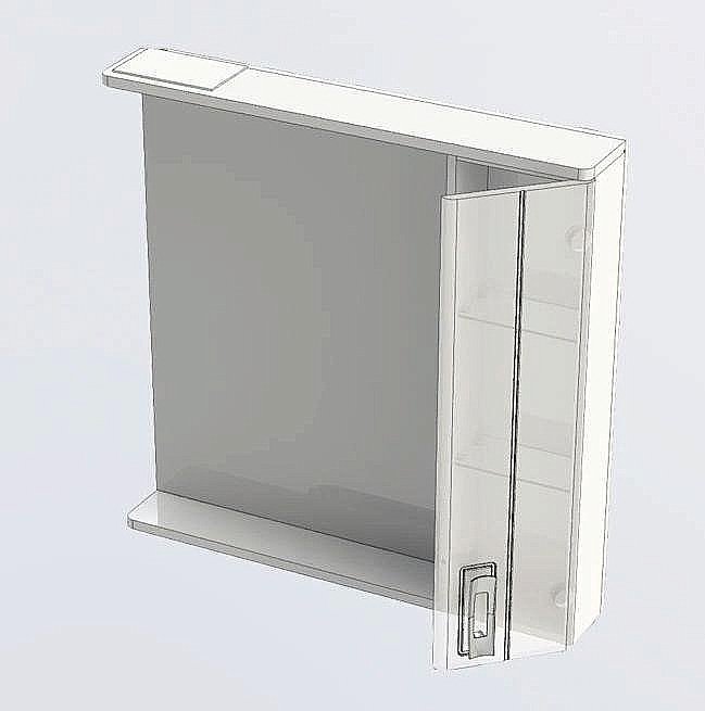 Зеркало со шкафом Aquanet Паллада 90 белое в ванную от интернет-магазине сантехники Sanbest