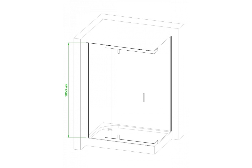 Душевой уголок Royal Bath HPVD RB1080HPVD-C-BL 80х100 матовое стекло/черный профиль купить в интернет-магазине Sanbest