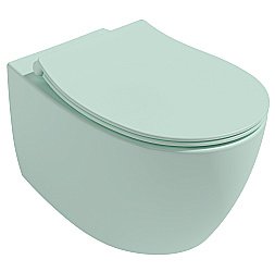 Унитаз подвесной Isvea Sentimenti Neo 10AR02010SV-2T мятно-зеленый матовый, безободковый купить в интернет-магазине Sanbest