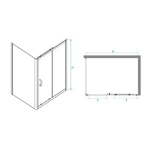 Душевой уголок RGW Passage PA-74B (PA-14B+Z-050-2B) 130х80 410874138-14 стекло прозрачное/профиль черный купить в интернет-магазине Sanbest