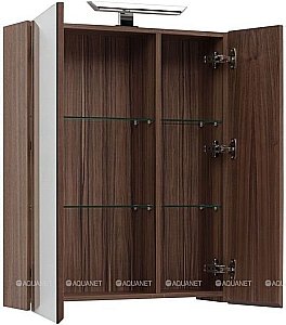 Зеркальный шкаф Aquanet Нью-Йорк 70 орех купить в интернет-магазине сантехники Sanbest