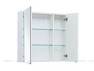 Зеркальный шкаф Aquanet Палермо 254538 80 белый купить в интернет-магазине сантехники Sanbest