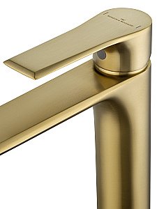 Смеситель для раковины высокий WONZON & WOGHAND BRILLIANT, Брашированное золото (WW-88019079-BG) купить в интернет-магазине сантехники Sanbest