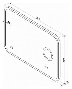 Зеркало Misty Стайл B 135 100x70 с часами в ванную от интернет-магазине сантехники Sanbest