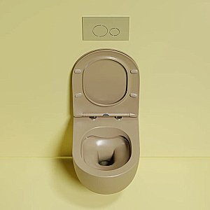 Унитаз подвесной Ceramica Nova Modena CN6063MC безободковый, с крышкой микролифт, капучино матовый купить в интернет-магазине Sanbest