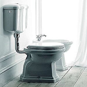 Унитаз напольный Kerasan Retro 1010 с низким бачком 1072 Белый/ручка хром купить в интернет-магазине Sanbest