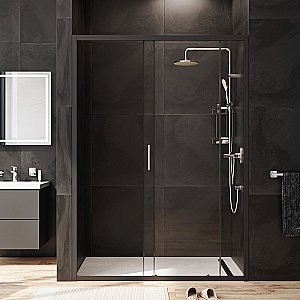 Душевая дверь AM.PM GEM W90G 140 прозрачная/черный купить в интернет-магазине Sanbest