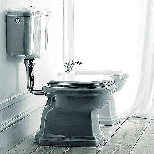 Унитаз напольный Kerasan Retro 1010 с низким бачком 1072 Белый/ручка хром купить в интернет-магазине Sanbest