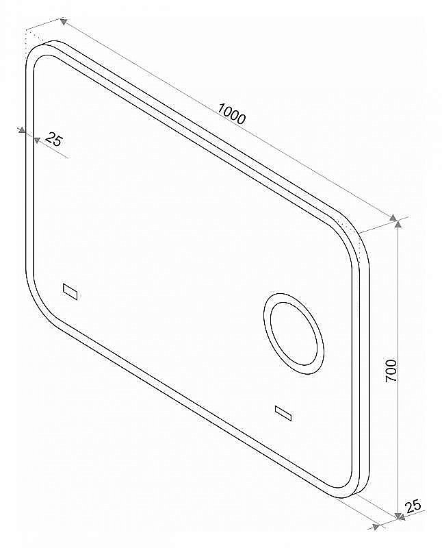 Зеркало Misty Стайл B 135 100x70 с часами в ванную от интернет-магазине сантехники Sanbest