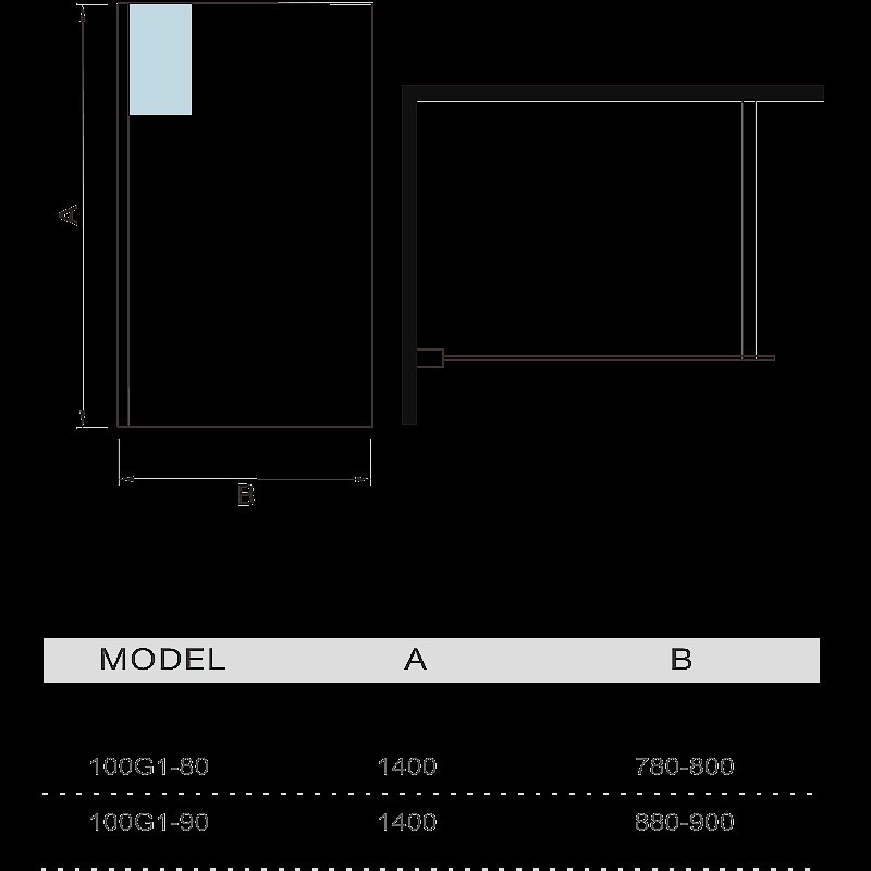 Душевая шторка WeltWasser WW100 100G1-90 купить в интернет-магазине Sanbest