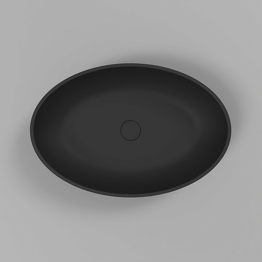 Раковина накладная WhiteCross Citrine 60 0717.060040.201 черная матовая купить в интернет-магазине Sanbest