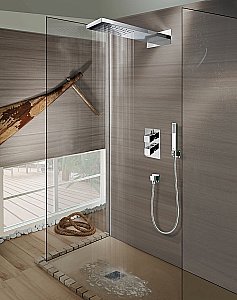 Верхний душ Bossini Manhattan I00570.073 черный купить в интернет-магазине сантехники Sanbest