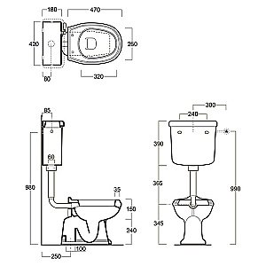 Унитаз с низким бачком с передней ручкой Simas Arcade AR801 бронза купить в интернет-магазине Sanbest