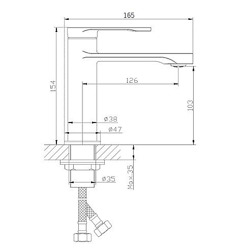 Смеситель для раковины Orange VESPER M10-021b черный купить в интернет-магазине сантехники Sanbest