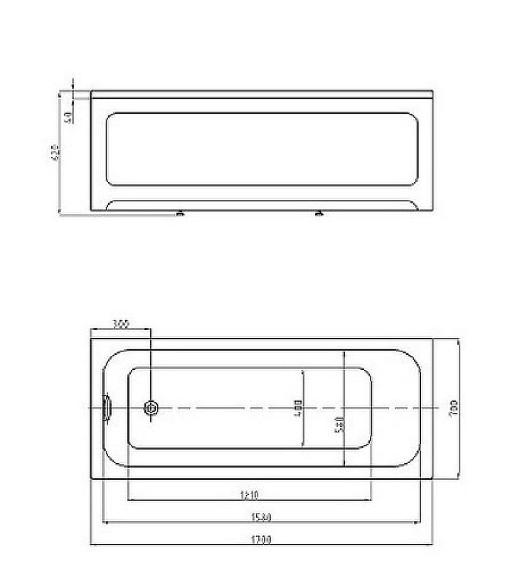 Ванна Aquatek Мия 170х70 MIY170-0000004 белая купить в интернет-магазине Sanbest