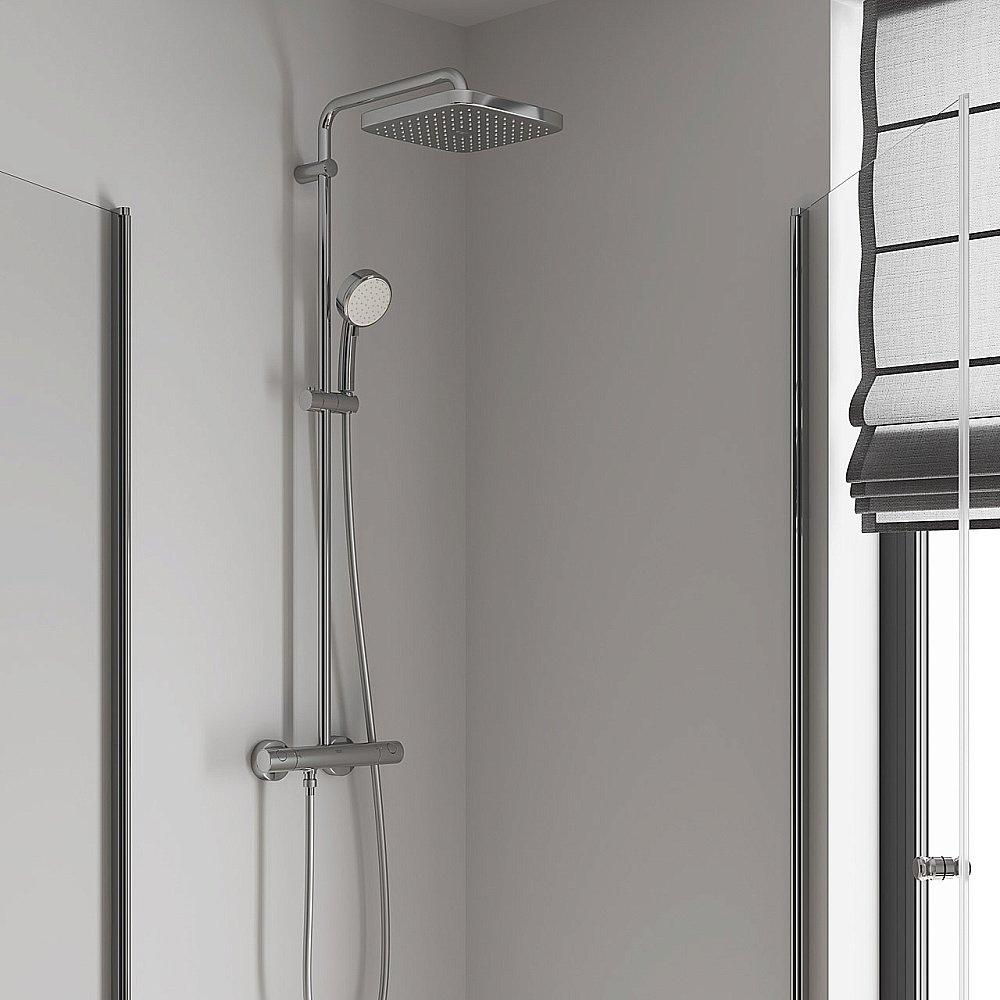 Душевая система Grohe Tempesta Cosmopolitan 250 CUBE 26689000 хром купить в интернет-магазине сантехники Sanbest
