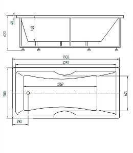 Ванна Aquatek Феникс 190x90 FEN190-0000079 белая купить в интернет-магазине Sanbest