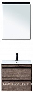 Тумба с раковиной Aquanet Lino 60 Дуб Веллингтон для ванной в интернет-магазине Sanbest