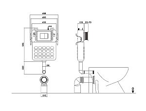 Инсталяция для унитаза CeruttiSpa CR333 купить в интернет-магазине сантехники Sanbest