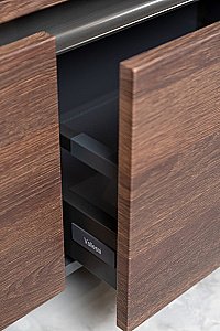 Тумба с раковиной Armadi Art Flat 120 2 ящика, темный дуб для ванной в интернет-магазине Sanbest