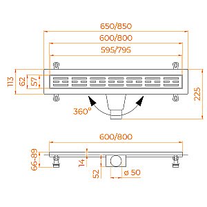 Душевой лоток RGW Drain Leo-20 купить в интернет-магазине Sanbest