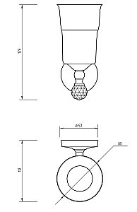 Стакан Migliore Amerida ML.AMR-60.402.DO прозрачное стекло/золото-Swarovski купить в интернет-магазине сантехники Sanbest