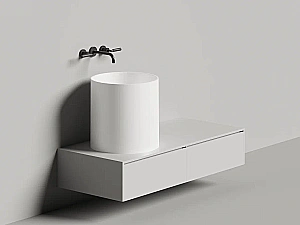 Раковина накладная Salini ARMONIA 04 130118M 46 из искусственного камня S-Stone, белая матовая купить в интернет-магазине Sanbest