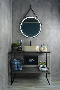 Раковина накладная Gid 45 Mnc188 54424 бежевый мрамор купить в интернет-магазине Sanbest